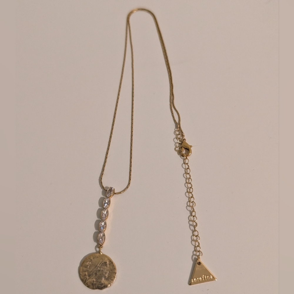 Anthropologie Clemence Coin Pendant Necklace